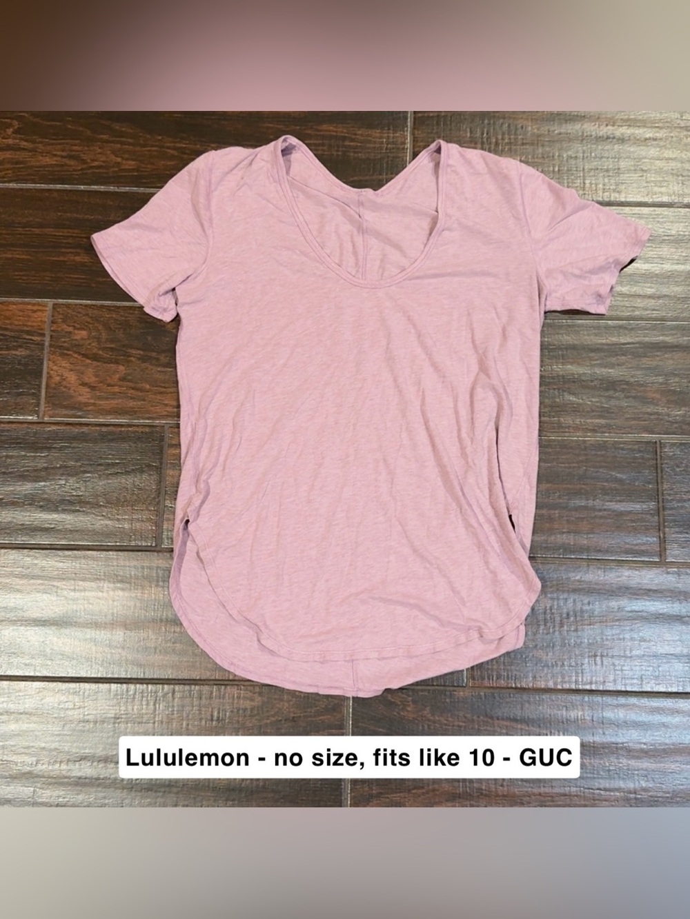 Lululemon Athletica Short Sleeve Scoop Neck Tee Light Mauve